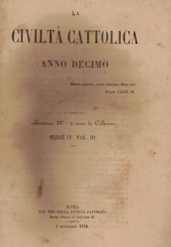 La Civiltà Cattolica. Anno 10, quaderno 227, AA.VV.