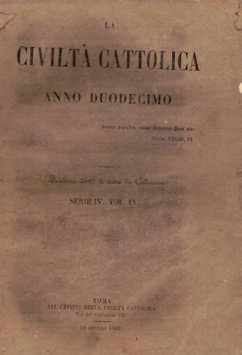La Civiltà Cattolica. Anno 12, quaderno 260, AA.VV.