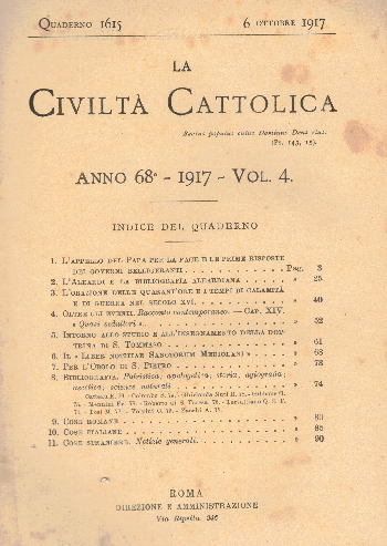  La Civiltà Cattolica. Anno 68, quaderno 1615, AA.VV.
