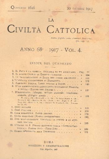  La Civiltà Cattolica. Anno 68, quaderno 1616, AA.VV.