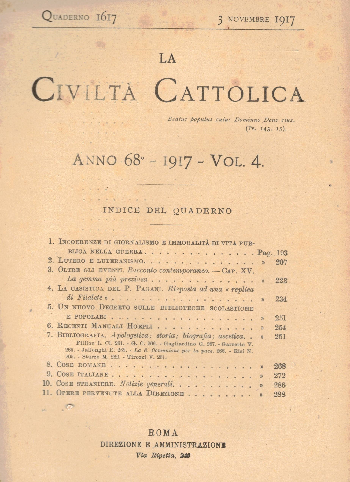 La Civiltà Cattolica. Anno 68, quaderno 1617, AA.VV.