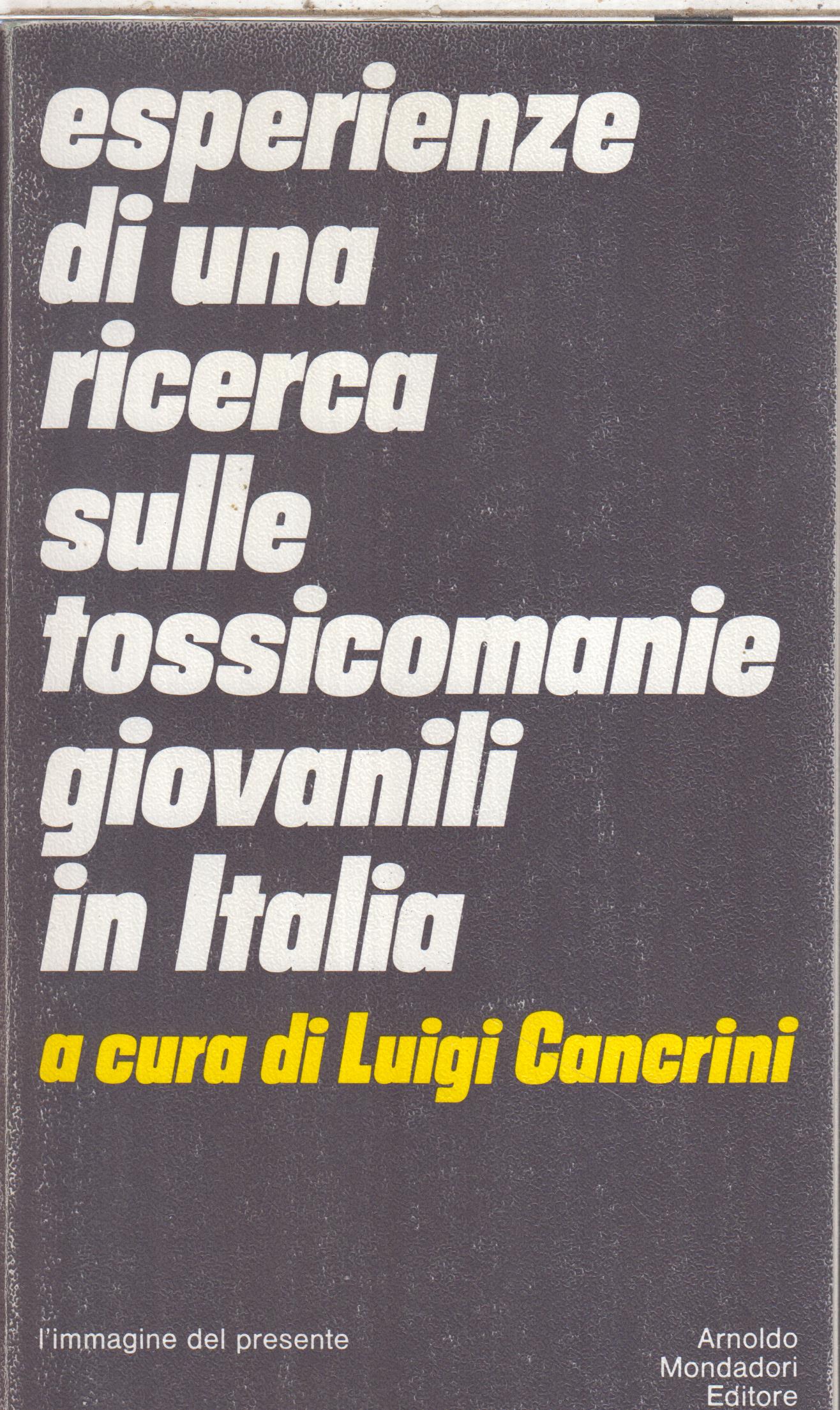 Esperienze di una ricerca sulle tossicomanie giovanili in Italia, Luigi Cancrini