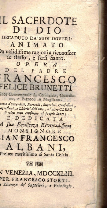  Il sacerdote di Dio, Francesco Felice Brunetti