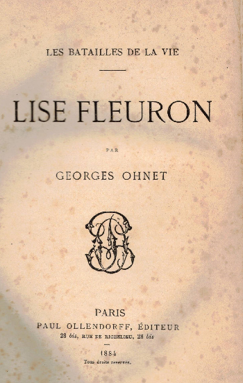 Lise fleuron, Georges Ohnet