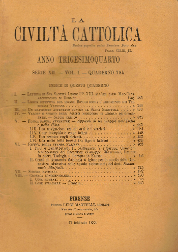 La Civiltà Cattolica. Anno 34, quaderno 784, AA.VV.