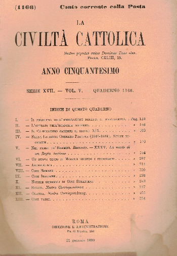  La Civiltà Cattolica. Anno 50, quaderno 1166, AA.VV.