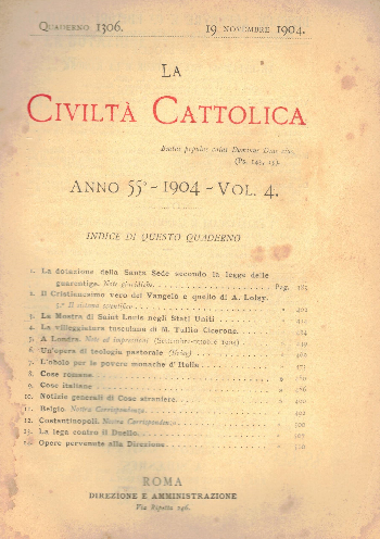 La Civiltà Cattolica. Anno 55, quaderno 1306, AA.VV.