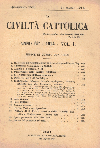 La Civiltà Cattolica. Anno 65, quaderno 1530, AA.VV.