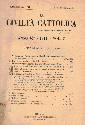 La Civiltà Cattolica. Anno 65, quaderno 1532, AA.VV.