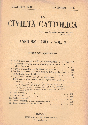 La Civiltà Cattolica. Anno 65, quaderno 1540, AA.VV.