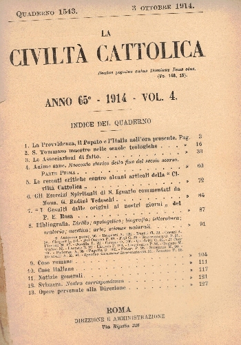 La Civiltà Cattolica. Anno 65, quaderno 1543, AA.VV.