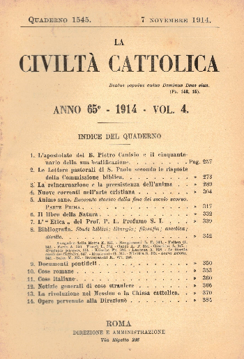 La Civiltà Cattolica. Anno 65, quaderno 1545, AA.VV.