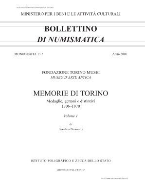 BOLLETTINO DI NUMISMATICA - MEMORIE DI TORINO (vol. 1 e 2), PENNESTRI' SERAFINA