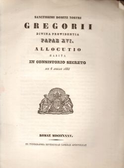 Concistorio 6 aprile 1835, Papa Gregorio XVI